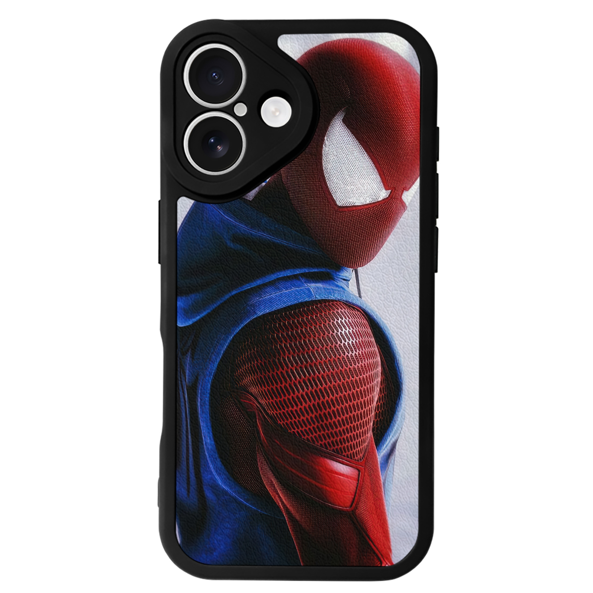 （画像用） Spider Man スパイダーマン 【iPhone 16シリーズ対応】シリコンスマホケース（レザー調） 材質：シリコン